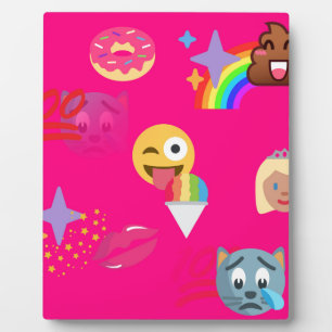 hot roze emoji fotoplaat