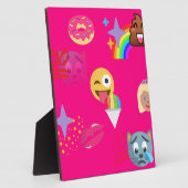 hot roze emoji fotoplaat (Zijkant)