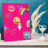 hot roze emoji fotoplaat (Zijkant)