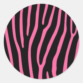 Hot-roze en Black Animal Sticker