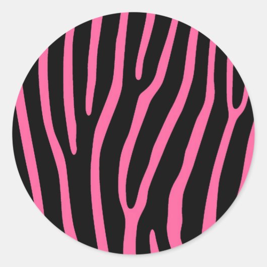 Hot-roze en Black Animal Sticker (Voorkant)
