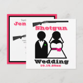 Hot-roze en Black Shotgun Weddenschappen Kaart (Voorkant / Achterkant)