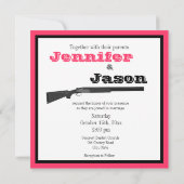 Hot-roze en Black Shotgun Weddenschappen Kaart (Achterkant)