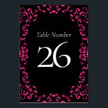 Hot-roze en Black Swirl Gothic Wedding Kaart<br><div class="desc">Ons mooie vormgeving geeft een modern element aan dit hete roze en zwarte gotische bruiloft collectie. Ideaal voor een donkere bruiloft of Rockabilly affaire.</div>