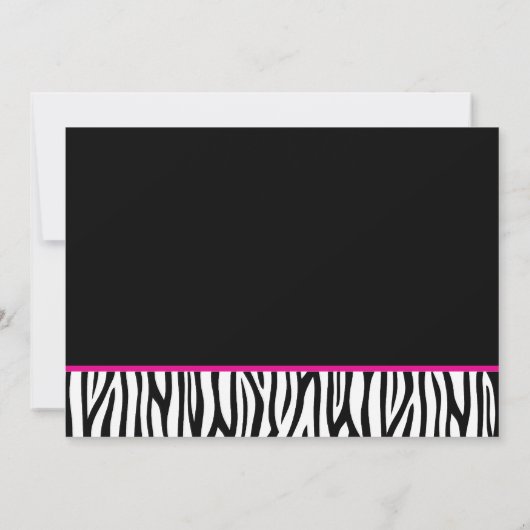Hot-roze en Black Zebra Sweet 16 Nummer geboorteda Kaart