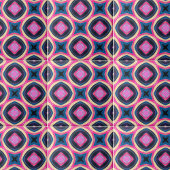 Hot roze en blauw Abstract geometrisch patroon Tegeltje
