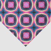 Hot-roze en blauw Abstract geometrisch patroon Tissuepapier (Detail)