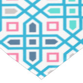 Hot-roze en blauw geometrisch patroon tafelkleed (Gekanteld)