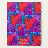 Hot roze en blauw meerdere harten planner (Achterkant)