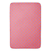 Hot-roze en Blauwgroen Tegel Pattern Bath Mat (Voorkant Verticaal)