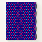 Hot-roze en Blue Pattern-Notitieboek Notitieboek (Achterkant)