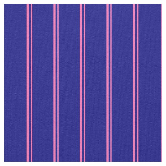 Hot Roze en Blue Striped/Lined Pattern Stof (Close Up)