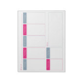 Hot-roze en Blue Weekly Planner-out-laptop Notitieblok (Linkerzijde)