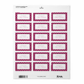 Hot Roze en Bruin Polka Dot Boekplaat Etiket (Full Sheet)