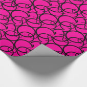 Hot-roze en cirkels cadeaupapier (Hoek)