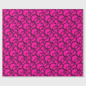 Hot-roze en cirkels cadeaupapier (Vlak)