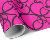Hot-roze en cirkels cadeaupapier (Rol Hoek)