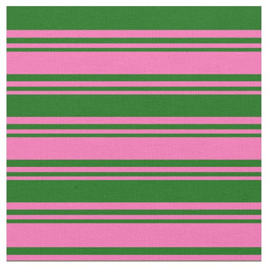 Hot-roze en donkergroene strips stof (Close Up)