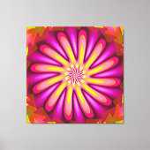 Hot-roze en fractaalventilator canvas afdruk (Voorkant)