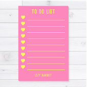 Hot roze en gele to-do lijst post-it® notes