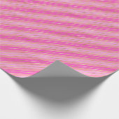 Hot-roze en Gold Stripes Cadeaupapier (Hoek)