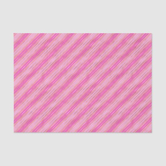 Hot-roze en Gold Stripes Tissuepapier (Voorkant)