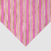Hot-roze en Gold Stripes Tissuepapier (Detail)