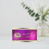 Hot-roze en goudmakreel Visitekaartje (Staand voorkant)