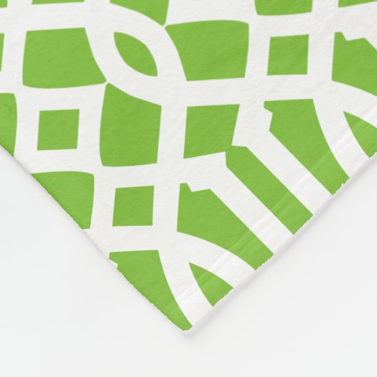 Hot-roze en Green Trellis | Fleece Blanket (Hoek)