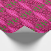 Hot-roze en groen Abstract patroon Cadeaupapier (Hoek)