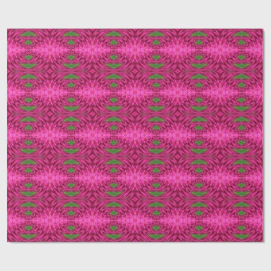 Hot-roze en groen Abstract patroon Cadeaupapier (Vlak)