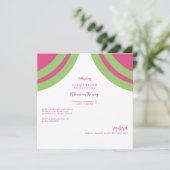 Hot-roze en Groen roze Baby shower tekst Kaart (Staand voorkant)