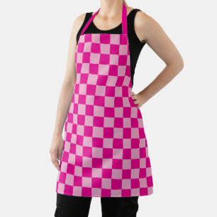Hot Roze en Lichtere Geruite Schort