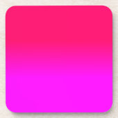 Hot-roze en Neon Pink Ombre Shade Kleur Vervagen Bier Onderzetter (Voorkant)