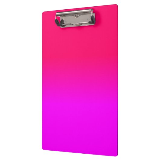 Hot-roze en Neon Pink Ombre Shade Kleur Vervagen Klembord (Links)