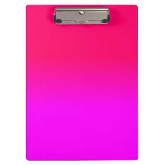 Hot-roze en Neon Pink Ombre Shade Kleur Vervagen Klembord (Voorkant)