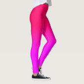 Hot-roze en Neon Pink Ombre Shade Kleur Vervagen Leggings (Rechts)