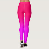 Hot-roze en Neon Pink Ombre Shade Kleur Vervagen Leggings (Achterkant)