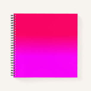 Hot-roze en Neon Pink Ombre Shade Kleur Vervagen Notitieboek