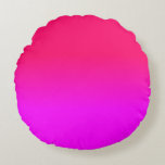 Hot-roze en Neon Pink Ombre Shade Kleur Vervagen Rond Kussen<br><div class="desc">Hot Pink en Neon Pink Ombre Shade Kleur langzaam verdwijnen. - warm, roze, neon, ombre, shade, kleur, flade, trend, helder, fluorescent, hooglicht, felroze, heldere neon roze, lichtroze, warm roze, felroze, neon roze, rood, vette kleur, hete roze flade, neon roze flade, hot roze schaduw, neon roze schaduw, school, kinder, plezier, dorre,...</div>