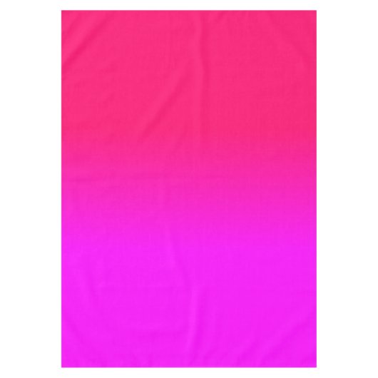 Hot-roze en Neon Pink Ombre Shade Kleur Vervagen Tafelkleed (Voorkant)