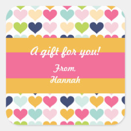 Hot-roze en Oranje aangepaste Sticker op zaterdag