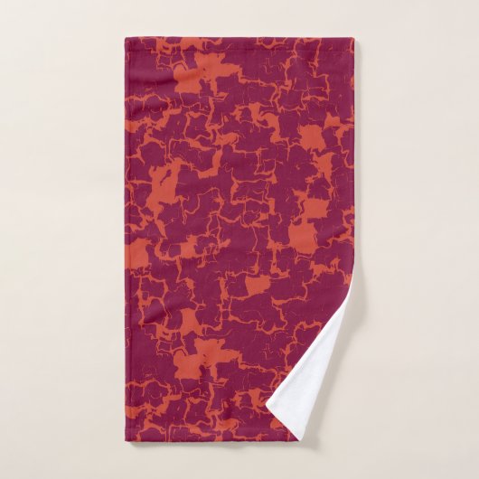 Hot-roze en Oranje Abstract Bad Handdoek (Handdoek)