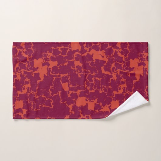 Hot-roze en Oranje Abstract Bad Handdoek (Handdoek)