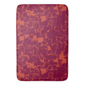 Hot-roze en Oranje Abstract Badmat (Voorkant Verticaal)