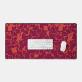 Hot-roze en Oranje Abstract Bureaumat (Keyboard & Muis)