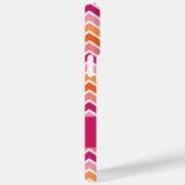Hot-roze en Oranje Chevron Patroon en naam Case-Mate iPhone Case (Achterkant / Rechts)