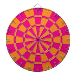 Hot-roze en Oranje Dartbord
