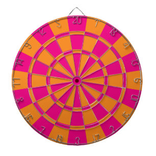 Hot-roze en Oranje Dartbord