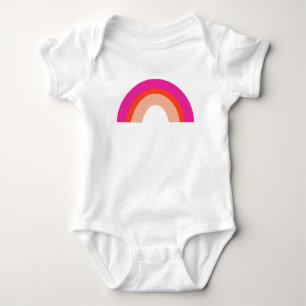 Hot-roze en Oranje regenboogpak Romper